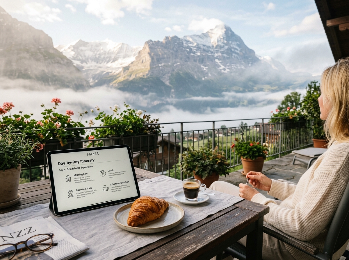 Traveler packing luggage with digital travel readiness confirmation