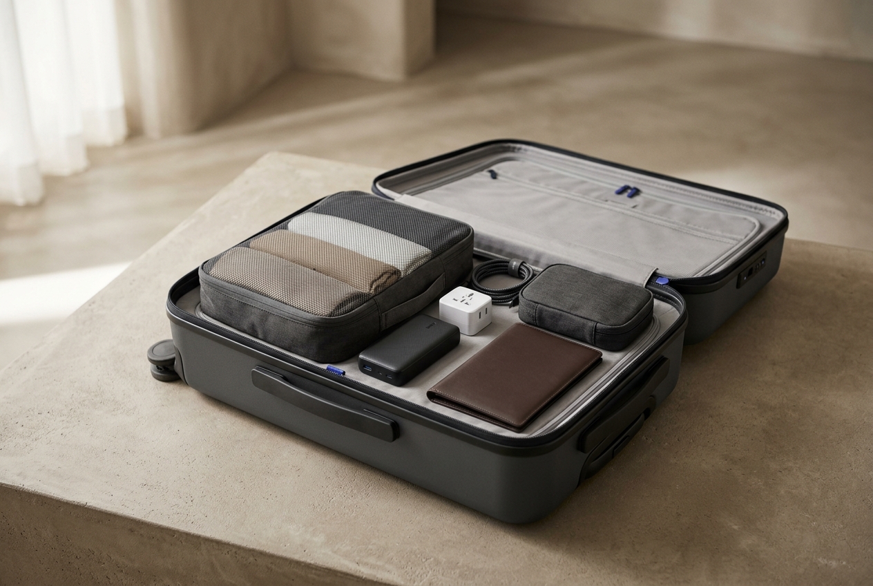 Travel packing essentials and digital document readiness checklist