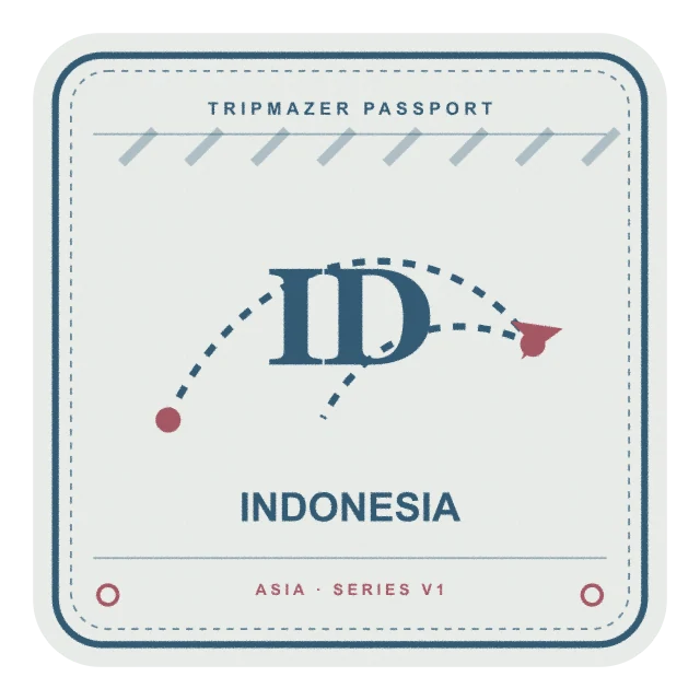 The TripMazer passport stamp for Indonesia